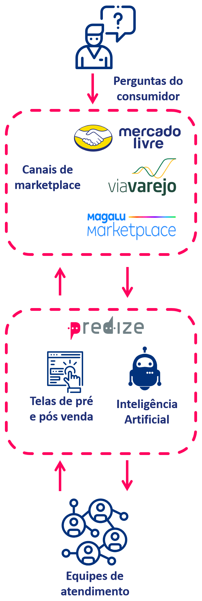 Fluxo de funcionamento do Predize